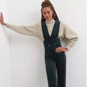 Anthropology green jumpsuit